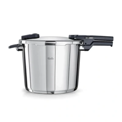 Imagen de Fissler Vitaquick Olla a presión de 10 l y 26 cm diámetro, acero inoxidable, 2 niveles cocción, fabricada en Alemania, inducción