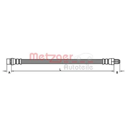 Imagen de METZGER 4110109 Latiguillos de Freno 435 RENAULT: Kangoo I Express,