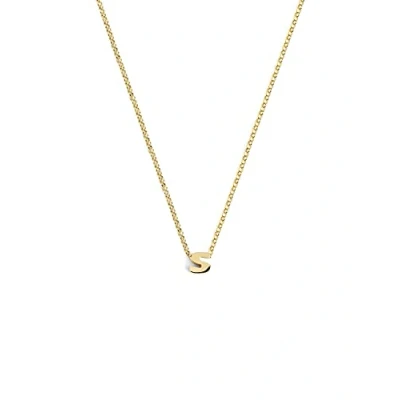 Imagen de SINGULARU Collar Personalizado Single Letter Colgante en Plata de Ley 925 con Acabado Baño Oro 18 Kt. Cadena Talla Unica Joyas para Mujer Letra S