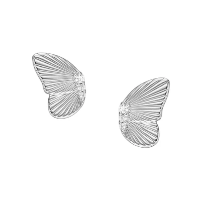 Imagen de FOSSIL Pendientes de Acero Inoxidable o Semi Preciosos para Mujer con Cierre Lock Back, Plata Romana