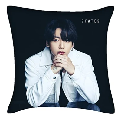Imagen de BTS Merchandising almohada cuadrada xcm Kpop Bangtan Boys Jungkook Jimin Suga V Funda de para sofá hogar 45 cm x