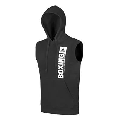 Imagen de adidas Community Vertical Sudadera con Capucha, Negro/Blanco, S para Hombre