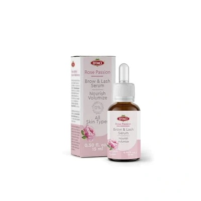 Imagen de OTACI Sérum Pestañas, Cejas, 15 ml, Promueve el Crecimiento y Volumen, Reduce la Caída del Cabello, Adecuado para Extensiones de Sin Hormonas, Prostaglandinas, Vegano