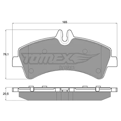 Imagen de TOMEX brakes TX 14 26 Juego de pastillas freno Eje trasero preparado para indicador desgaste VOLKSWAGEN: Crafter 30 50 Furgón