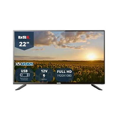 Imagen de TV 22 Pulgadas BSL 22112V LED Full HD USB Reproductor Multimedia Triple Tuner DVBT2/S2/C HDMI 1920 x 1080 Clase de eficiencia energética F Alimentación 12v y 220v.