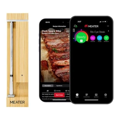 Imagen de MEATER Pro: El termómetro inteligente Para carne de próxima generación resistente al calor hasta 550 C Alto Alcance, 100% Impermeable Tecnología Multisensor Cocina y Barbacoa