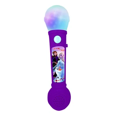 Imagen de Lexibook, Frozen, Micrófono para niños, Juego Musical, Altavoz Integrado, Efectos de luz, melodías demostración Incluidas, Morado/Azul, MIC80FZ