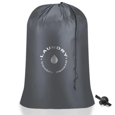 Imagen de AiQInu Bolsa de Lavandería Plegable,Bolsas Ropa con Cordón, Organizador Material Antidesgarros para Cuarto Lavado Cocina Dormitorio Hotel Viaje 60 x 85cm