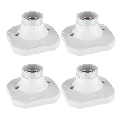 Imagen de ledscom.de 4 piezas portalámpara de techo ELEKTRA, porcelana, blanco, 1x E27 máx. 60W