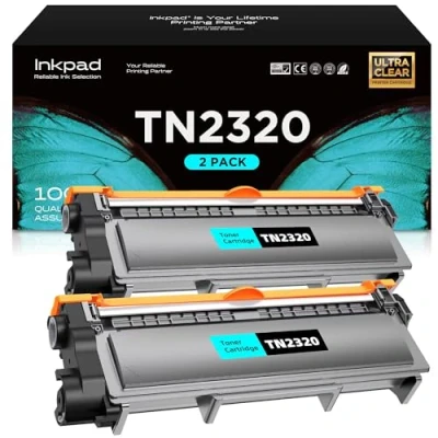 Imagen de iNKPAD TN2320 Tóner Compatible con Brother TN 2320 2310 Toner para MFC L2700DW L2700DN L2720DW HL L2340DW L2300D DCP L2520DW L2540DN L2740DW L2360DN(2 Negro)
