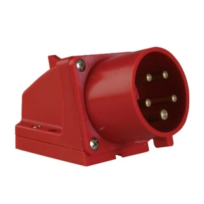 Imagen de PCE 47407L Enchufe CEE para pared (32 A, 5 pines), color rojo