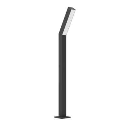 Imagen de Eglo Ugento lámpara de pie LED para exteriores, jardín, exterior, metal en negro y plástico blanco, exterior blanca cálida, IP44, 79 cm