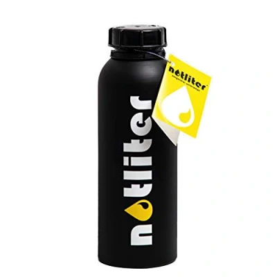 Imagen de notliter Lata de Gasolina Botella Combustible Negra Mate 1,25 litros Gasolina, Diesel, Agua etc. Licencia Conducir Aprobada Regalo una Moto Motocicleta