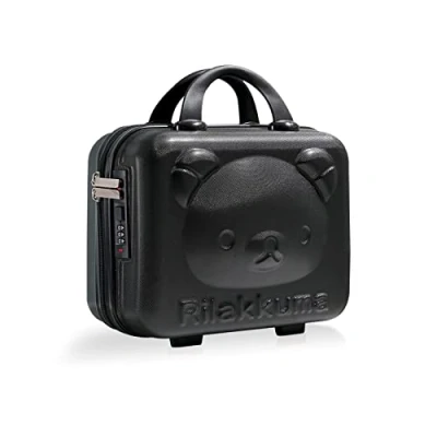 Imagen de Balakaka Neceser Maleta con Cremallera Portátil 10 L, Impermeable Viaje Cerradura de Combinación, Rígido Mujer Niña Mango, Negro