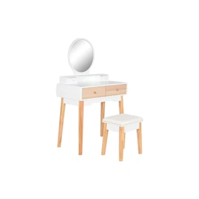 Imagen de Home ESPRIT Tocador Blanco Natural Madera MDF 80 x 40 127 cm