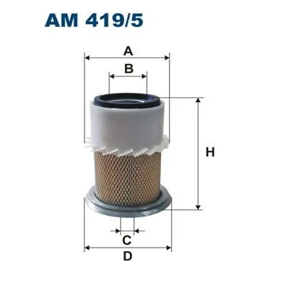 Imagen de FILTRON AM 419/5 Filtro de aire 214 162 Cartucho filtrante