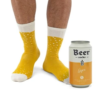 Imagen de Luckies of London Calcetines de Cerveza, algodón, Color Amarillo, Talla única