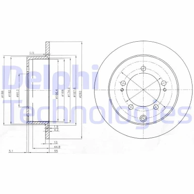 Imagen de DELPHI BG4037 Disco de freno 262 10 5 macizo aceitado sin procesar cojinete rueda, anillo sensor ABS MITSUBISHI: ECLIPSE 2, Lancer 7 Limousine