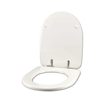 Imagen de Asiento de inodoro para Jacob Delafon Altair blanco bisagra cromo normal o ralentizada soft close