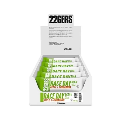 Imagen de 226ERS Race Day Bars, Barritas Energéticas Veganas, Energy Bars Sin Gluten, Manzana y Canela 30 barras x 40 g