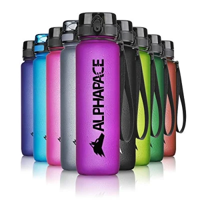 Imagen de ALPHAPACE Botella de Agua 350ml/500ml/650ml/1000ml/1500ml a Prueba Fugas Libre BPA, para el Deporte y Las Actividades al Aire Libre, Deportiva con un Filtro Frutas