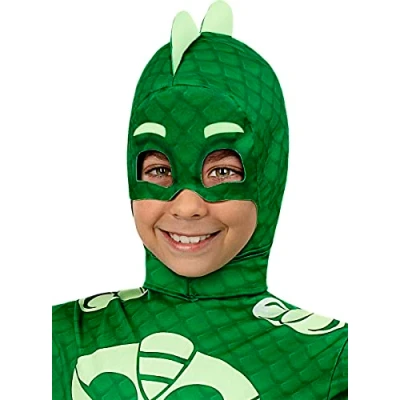 Imagen de Funidelia Máscara Gekko PJ Mask para niño Dibujos Animados Accesorios niños, accesorio disfraz Verde