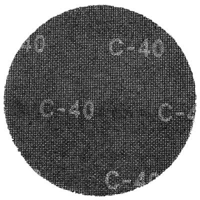 Imagen de GRAPHITE Hojas de lija con velcro, 225 mm diámetro, grano 40/80/120/180, carburo silicio, corte abierto, 10 unidades, cierre malla abierta (K40)