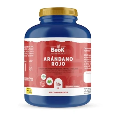 Imagen de BEOK Arándano rojo, Vitamina C y Selenio Protección de las células frente al daño oxidativo 365 comprimidos