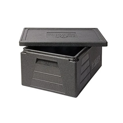 Imagen de Thermo Future Box Cuadrada GN 1/1 Premium Transporte para Mantener el Calor y la Caja Aislante con Tapa térmica de EPP (Polipropileno expandido), Negro, 42 Liter Boxer Transportbox