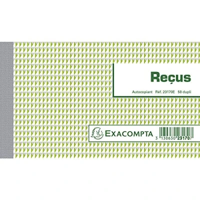 Imagen de EXACOMPTA 23170E Manifolds recus 50 FEUILLETS DUPLI AUTOCOPIANTS 105 x 180 mm