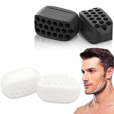 Imagen de 4 Piezas Jaw Liner Trainer, Jawline Trainer Neck Strengthener Device Face Chew Tool para Fortalecer y Apretar la Mandíbula el Cuello Mujeres Hombres