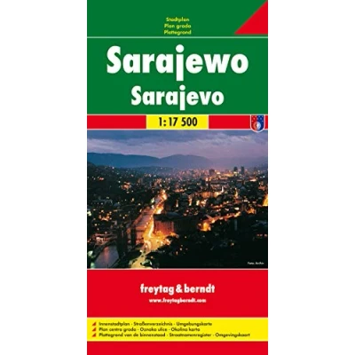 Imagen de Sarajevo, plano callejero. Escala 1:17.500. Freytag &amp; Berndt.