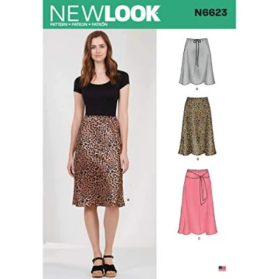 Imagen de New Look N6623 Patrones de costura para falda mujer en tres longitudes, papel, color blanco