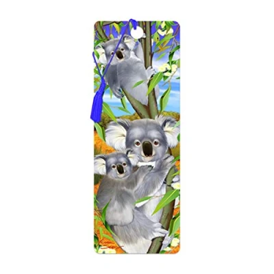 Imagen de 3D LiveLife Marcapaginas Abrazo de koala Deluxebase. Un marcapáginas koalas con lenticular e ilustraciones licencia del reconocido artista Michael Searle
