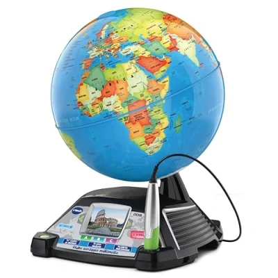 Imagen de Acccesorio VTech Globo terráqueo multimedia, Pantalla 2.7&quot; HD, Más de 600 vídeos, Lápiz táctil