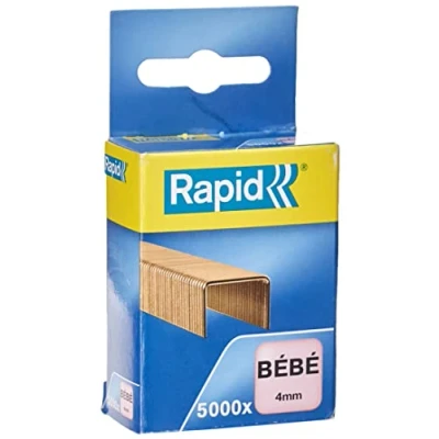Imagen de Rapid Grapas Bebé, longitud 4 mm, grapa hasta 15 hojas, alambre resistente de cobre 5000 Agrafes