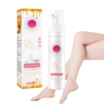 Imagen de Mousse Depilatoria Miel,Spray Depilatorio,Mousse Hair Removal Spray,Spray En Crema para La Depilación Corporal,Beeswax Mousse,Mousse de Miel Todo el Cuerpo