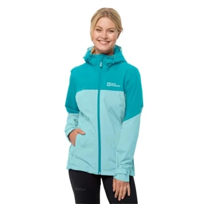 Imagen de Jack Wolfskin Weiltal 2L Jkt W Chaqueta Resistente a la Intemperie, Fresh Ice, XS para Mujer