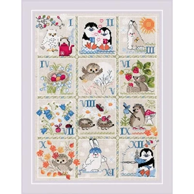 Imagen de RIOLIS Counted Cross Stitch Kit 11.75&quot;X15.75&quot; Forest Calendar (14 Count)
