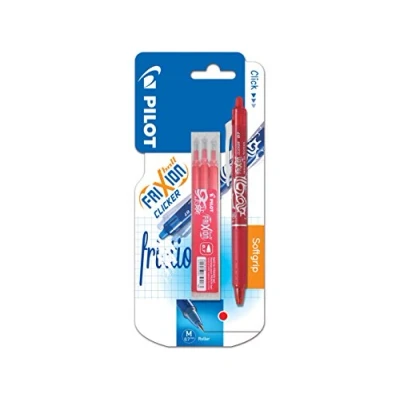 Imagen de Pilot Estuche de 3 bolígrafos roller (tinta gel, termosensibles, punta mediana), color rojo