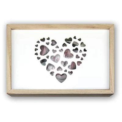 Imagen de Zep Love Box USB für 13 x 18 Fotos Caja de Madera, Natural y Blanco, Außenmaß 24,5 16 5 cm