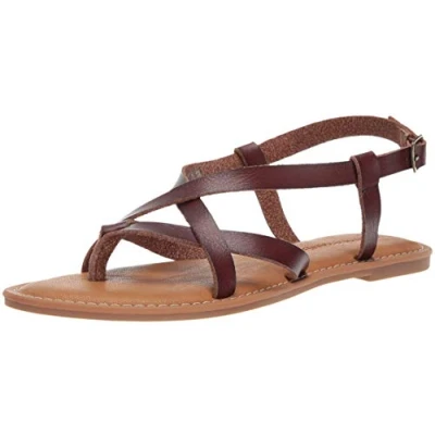 Imagen de Amazon Essentials Sandalias de Tiras Informal Mujer, Marrón, 36 EU