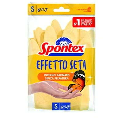 Imagen de Spontex Guantes sedosos, de seda efecto sobre la piel, sin forro, tamaño S