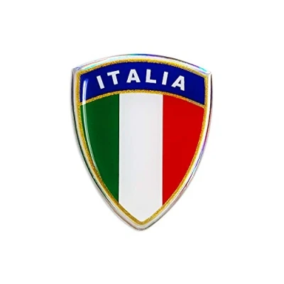 Imagen de 4R Quattroerre.it 495 Stickers 3D Escudo Clásico Italia HQ, 45 x 35 mm