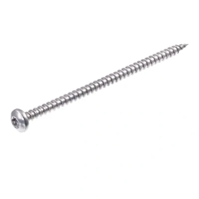 Imagen de SECCARO tornillo para madera aglomerada de cabeza semirredonda, 5 x 100 mm, acero inoxidable V2A, VA A2, con rosca completa, TX/hexagonal interior, unidades
