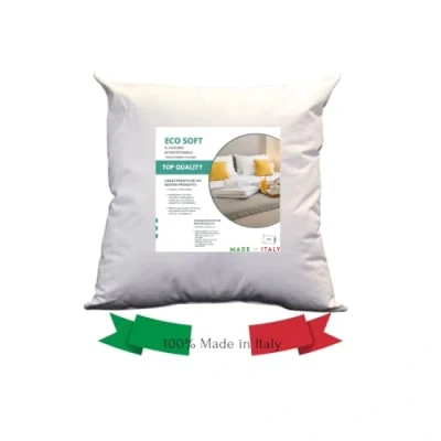 Imagen de GM Eco Soft Cojines de cama 80 x cm con revestimiento fibras sintéticas hipoalergénicas, fresco, lavable, hipoalergénico y transpirable, fabricado en Italia