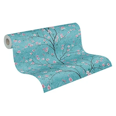 Imagen de Papel pintado Flores Mio Tokio Metropolitan Stories 2 A.S. Création tejido no 10.05 m x 0.53 Verde Rosa Negro Fabricado en Alemania 379123 37912 3