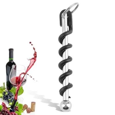 Imagen de llavero Sacacorchos, Abrebotellas multifuncional mini sacacorchos de Camarero vino acero inoxidable para herramienta cocina doméstica Bar