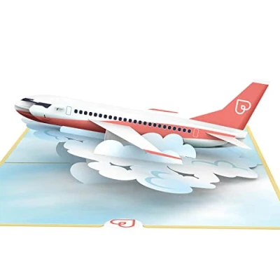 Imagen de papercrush® tarjeta pop up de avión bono 3D para vacaciones o viajes en avión, vale billetes cumpleaños como viaje, regalo dinero caja viaje
