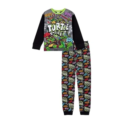 Imagen de TEENAGE MUTANT NINJA Conjunto de pijama para niños las Tortugas, verde, 6 7 años